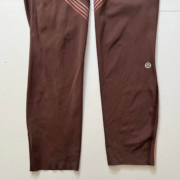 Lululemon Speed Limit Crop 23" Cherry Cola Leggings Pants Running Workout Sz  4 - Picture 16 of 16